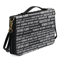 Thumbnail for Remove Before Flight 3-Black Designed PU Accessories Bags Strap Style