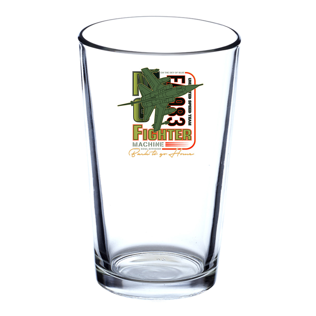 Fighter Machine Designed Beer & Water Glasses