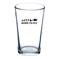 Thumbnail for Born To Fly Helicopter Designed Beer & Water Glasses