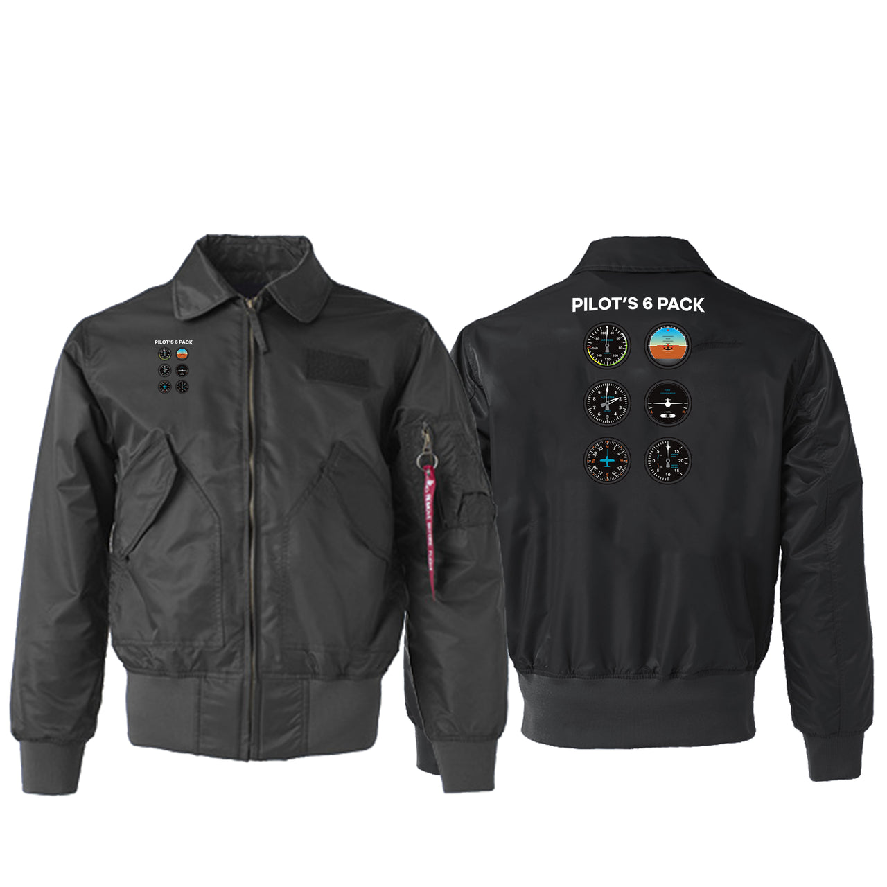 Pilot's 6 Pack Designed Embroidered Patch Attachable Jackets