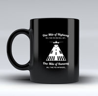 Thumbnail for One Mile of Runway Will Take you Anywhere Designed Black Mugs