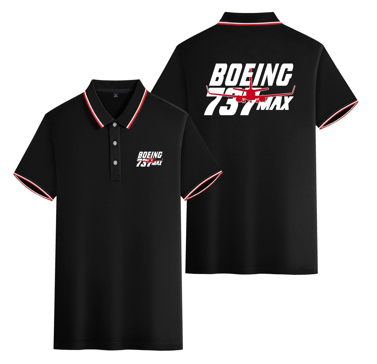 Amazing 737 Max Designed Stylish Polo T-Shirts (Double-Side)
