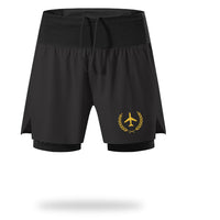 Thumbnail for Leaf & Airplane Designed Quick Dry Fitness Shorts