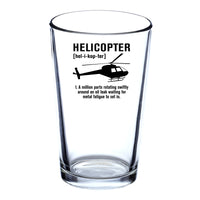 Thumbnail for Helicopter [Noun] Designed Beer & Water Glasses