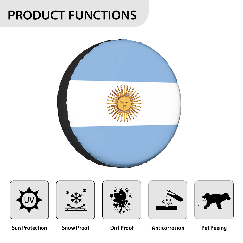 Argentina Flag Designed Tire Cover Cases