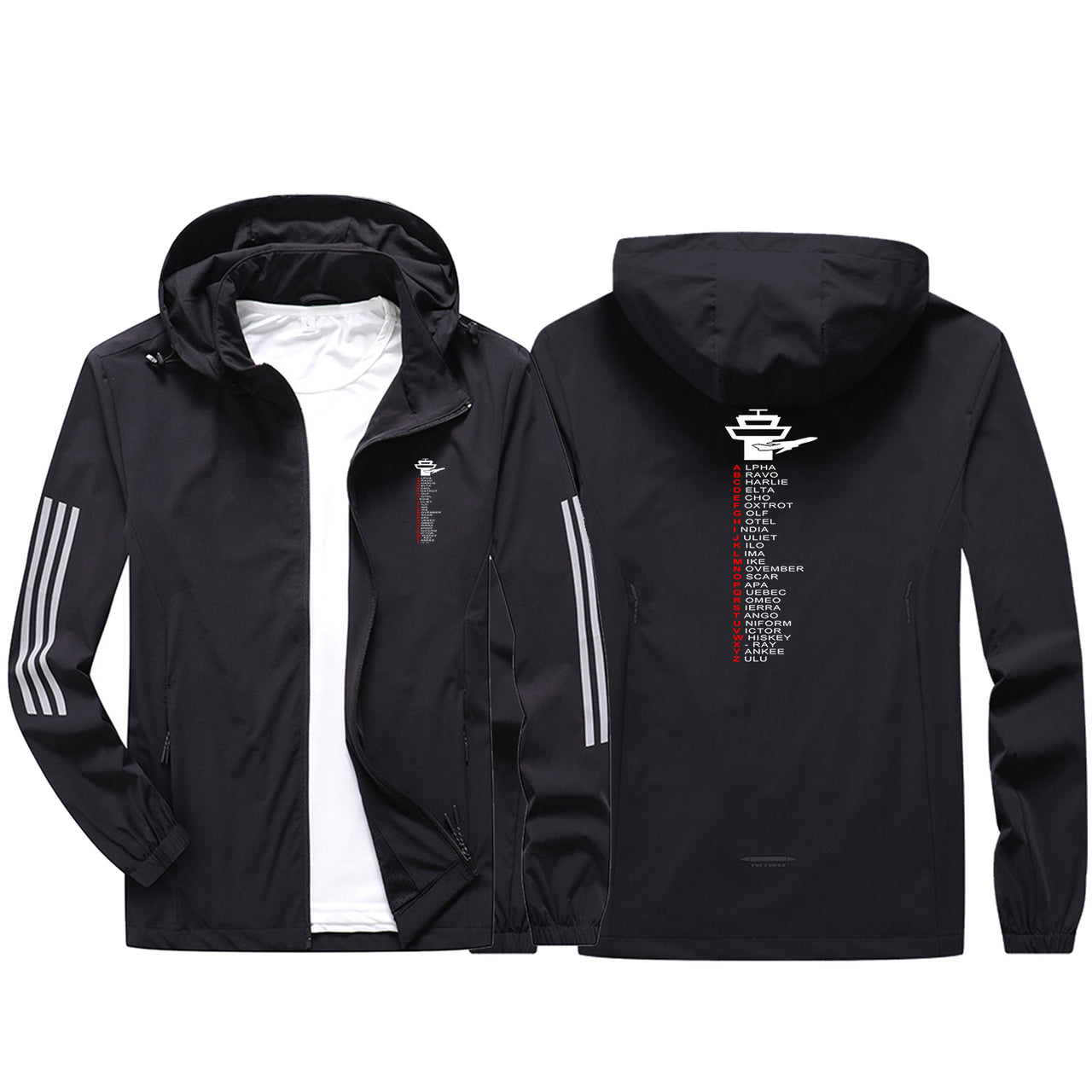 Aviation Alphabet Sport & Running Jackets