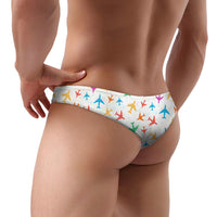 Thumbnail for Cheerful Seamless Airplanes Designed Men Thong Underwear