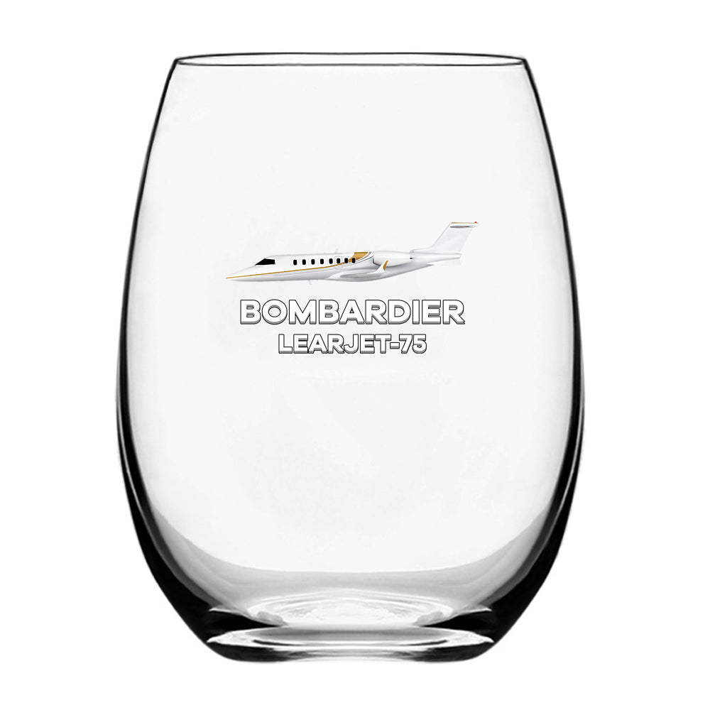 The Bombardier Learjet 75 Designed Water & Drink Glasses