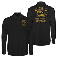 Thumbnail for Retired Pilot & Coctails Designed Long Sleeve Polo T-Shirts (Double-Side)