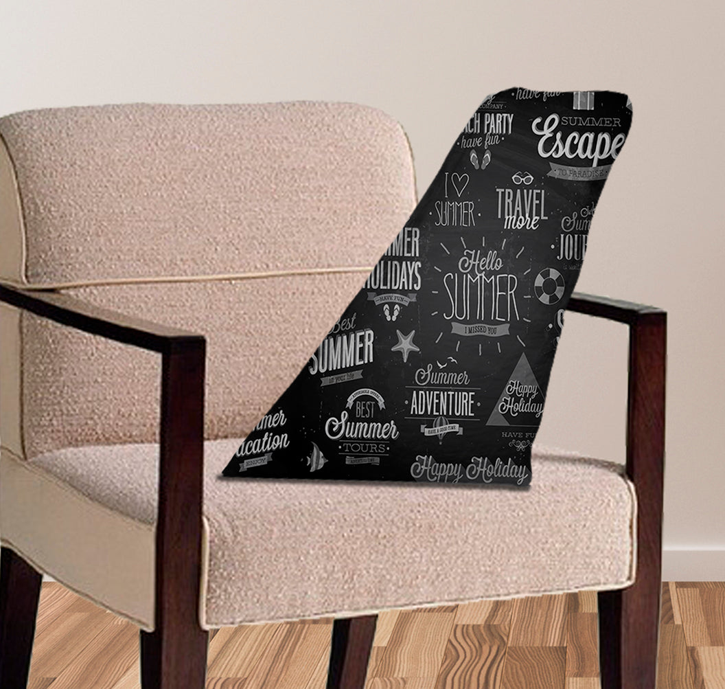 Black & White Super Travel Icons Designed Aircraft Tail Pillows