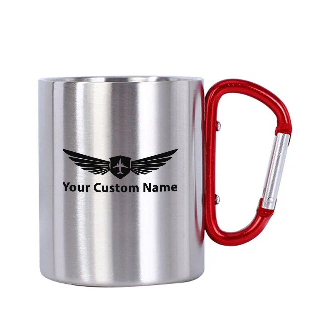 Custom Name (Badge 2) Designed Stainless Steel Outdoors Mugs