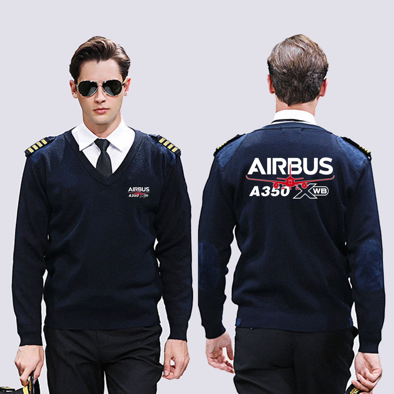 Amazing Airbus A350 XWB Designed Wool Pilot Sweaters