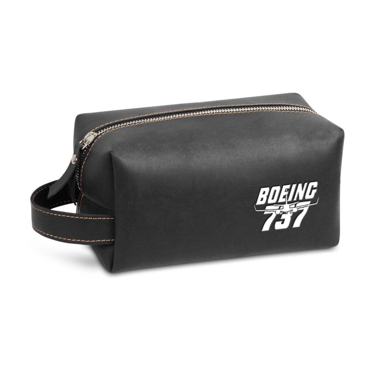 Amazing Boeing 737 Designed Leather Clutch Toiletry Bag