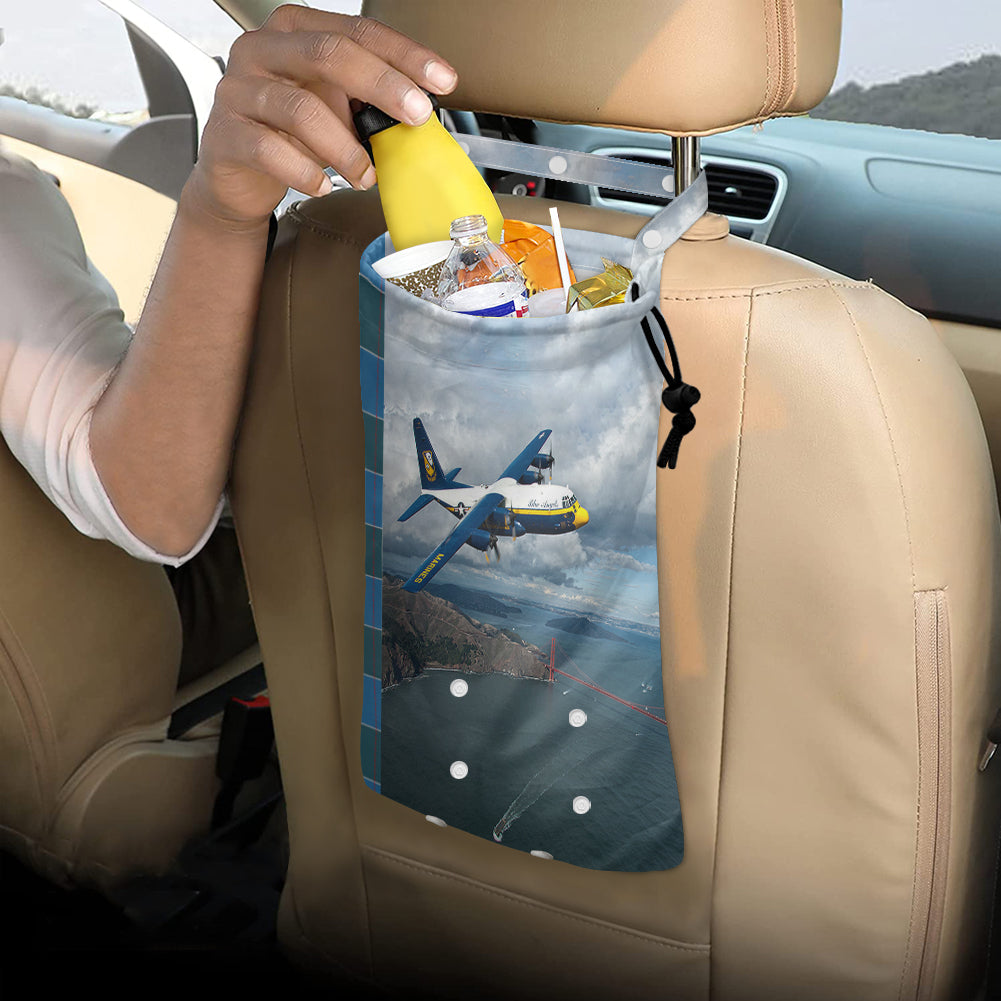 Blue Angels & Bridge Designed Car Folding Garbage Bags