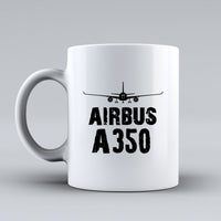 Thumbnail for Airbus A350 & Plane Designed Ceramic White Mugs