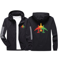 Thumbnail for Colourful 3 Airplanes Sport & Running Jackets