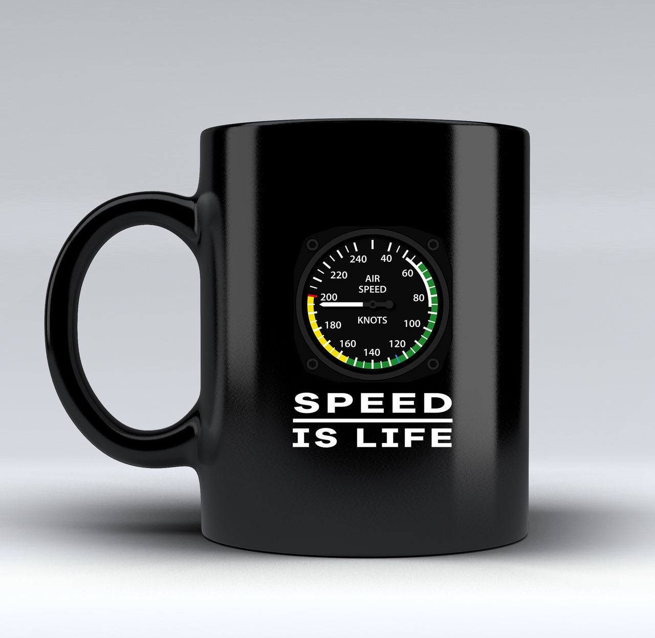 Speed Is Life Designed Black Mugs