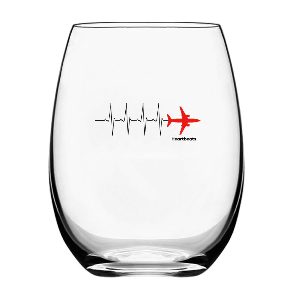 Aviation Heartbeats Designed Water & Drink Glasses