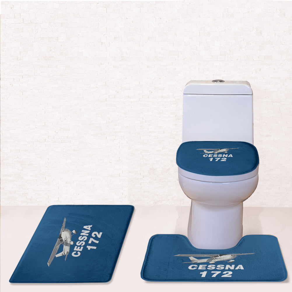 The Cessna 172 Designed Toilet Seat Cover Three-piece Set