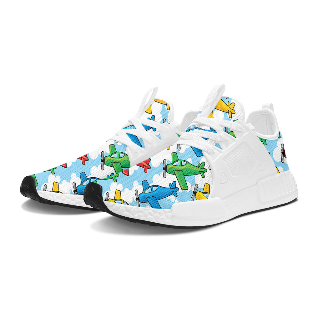 Funny Airplanes Designed Outdoor Sports Tennis Shoes
