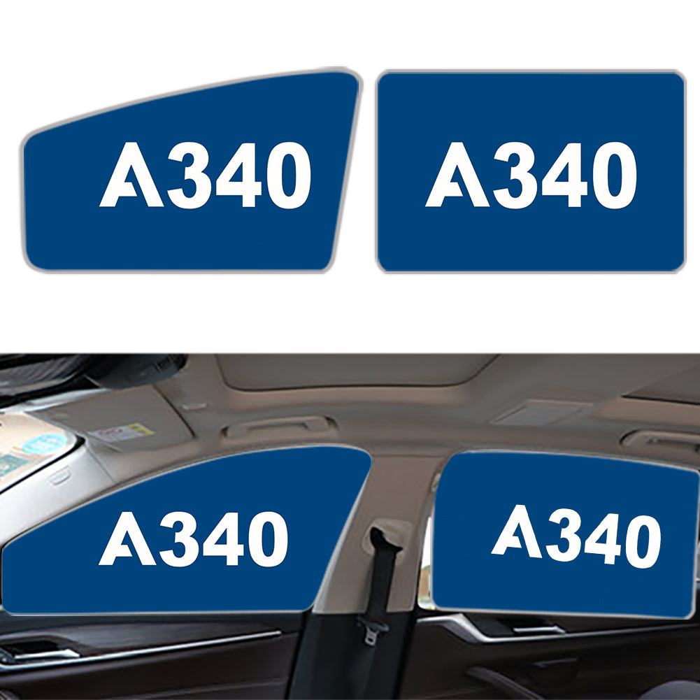 A340 Flat Text Designed Car Sun Shade (Side window)