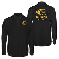 Thumbnail for Googles & Drone Pilot Designed Long Sleeve Polo T-Shirts (Double-Side)