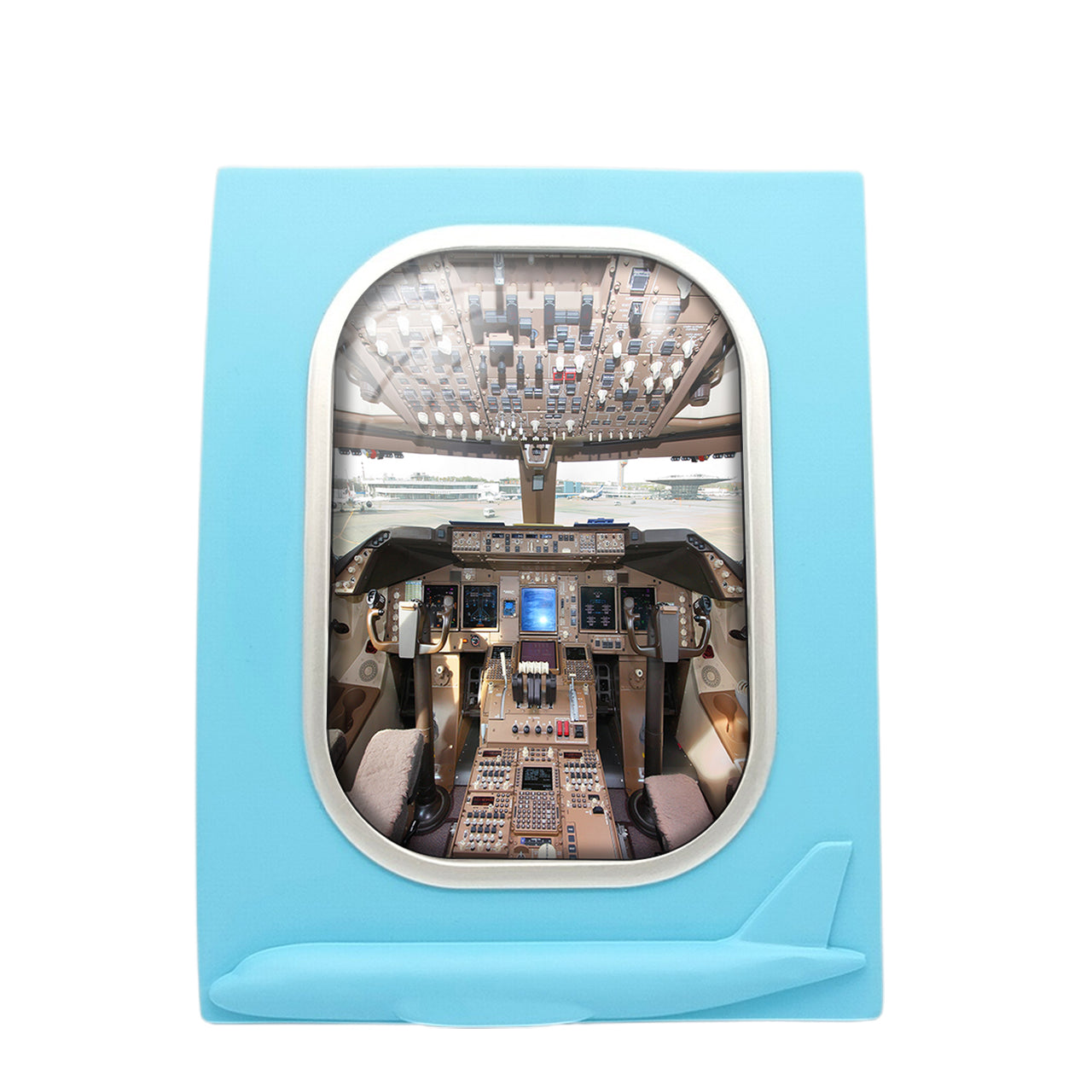 Boeing 747 Cockpit Designed Airplane Window Photo Frame