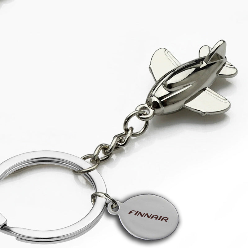 Finnair Airlines Designed Airplane Shape Key Chains