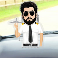 Thumbnail for Pilot and plane Custom Automatic Shaking Head Decorations Personalized Acrylic