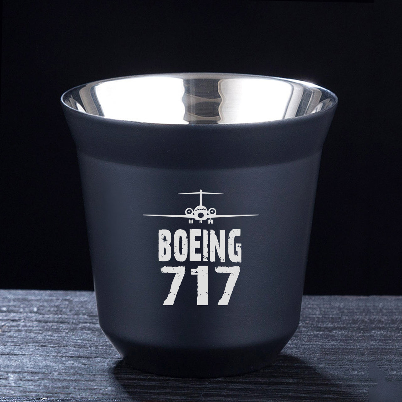 Boeing 717 & Plane Designed Double Wall Stainless Steel Coffee Mugs