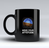 Thumbnail for Mind Your Attitude Designed Black Mugs