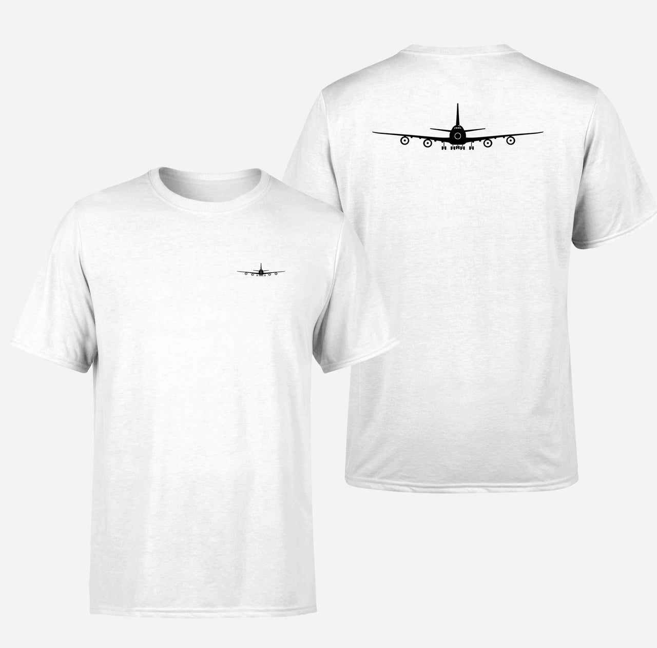 Boeing 747 Silhouette Designed Double-Side T-Shirts