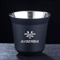 Thumbnail for Air Serbia Airlines Designed Double Wall Stainless Steel Coffee Mugs