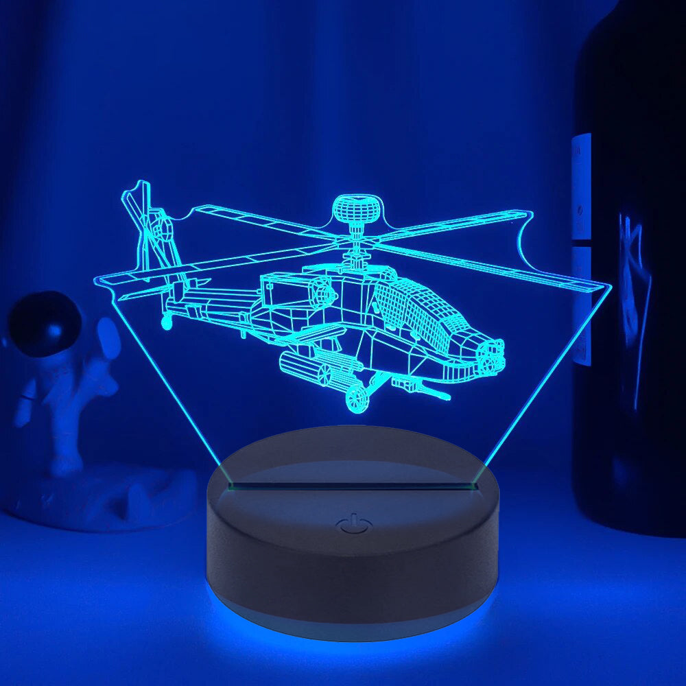 Fighter Airplane Designed 3D Lamp