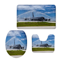 Thumbnail for US Air Force Big Jet Designed Toilet Seat Cover Three-piece Set