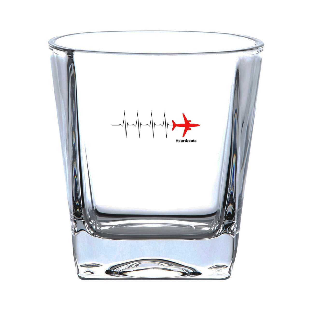 Aviation Heartbeats Designed Whiskey Glass