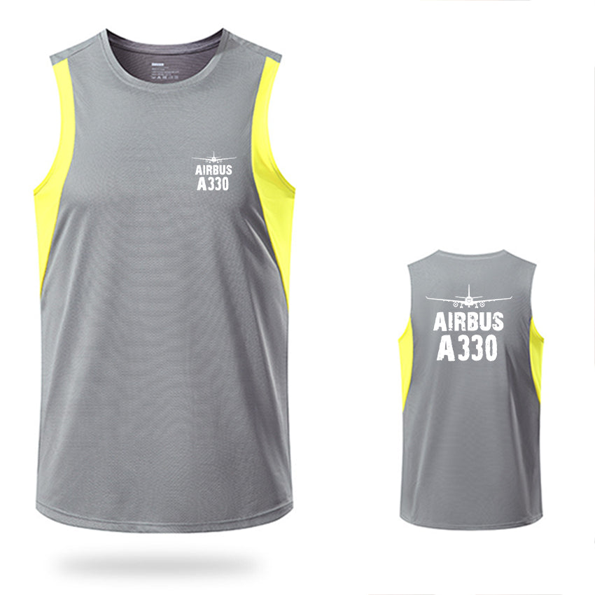 Airbus A330 & Plane Designed Sleveless Quick Dry Sports Tank Tops