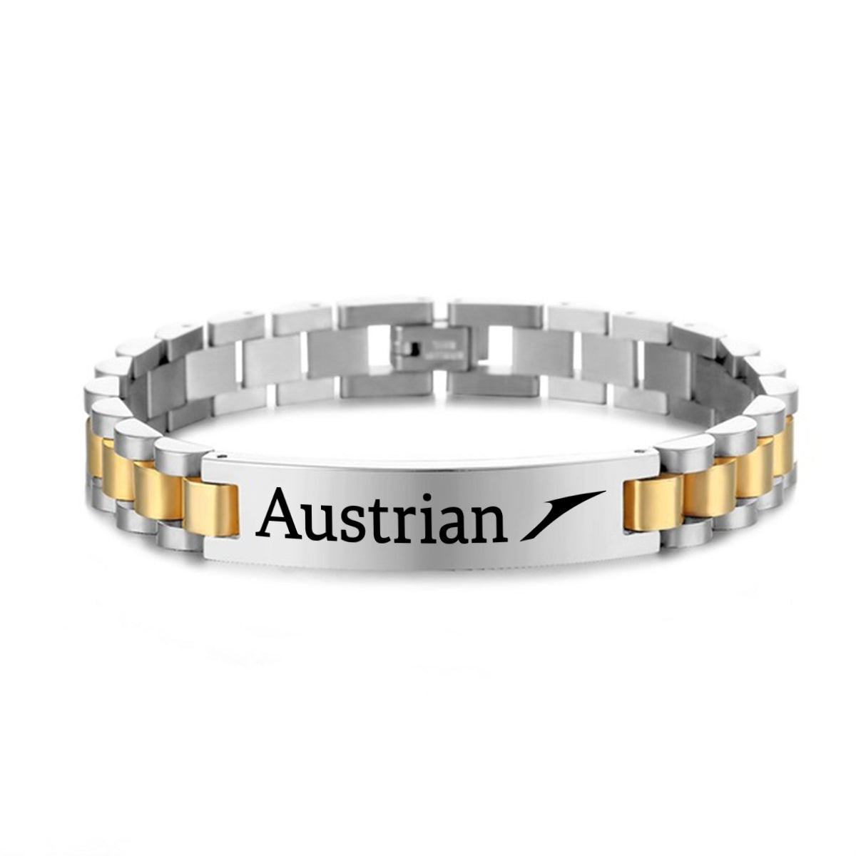 Austrian Airlines Designed Stainless Steel Chain Bracelets