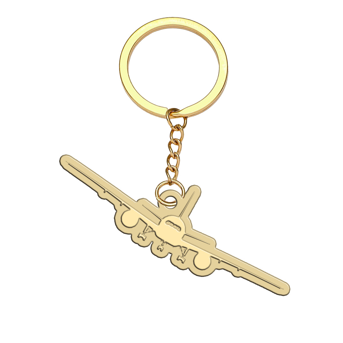 Boeing 777 Silhouette Designed Hollow Key Chains