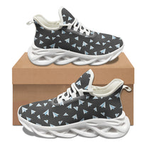 Thumbnail for Paper Airplanes (Gray) Designed Sports Running Jogging Shoes