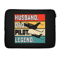 Thumbnail for Husband & Dad & Pilot & Legend Designed Laptop & Tablet Cases