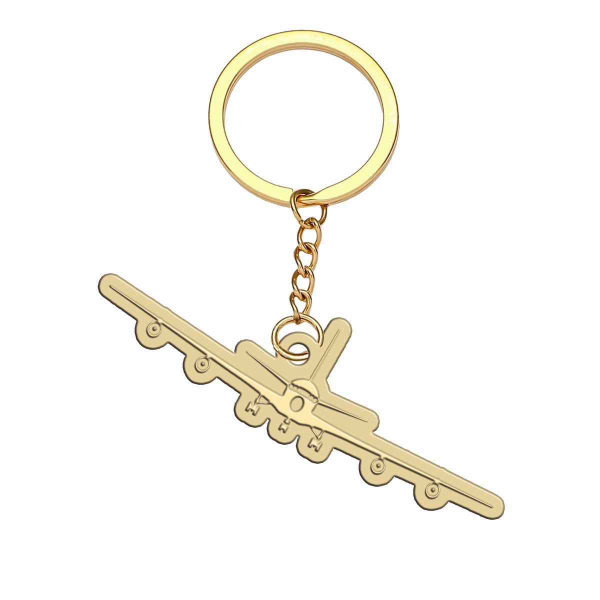 Boeing 707 Silhouette Designed Hollow Key Chains