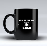 Thumbnail for Gulfstream G650 & Plane Designed Black Mugs