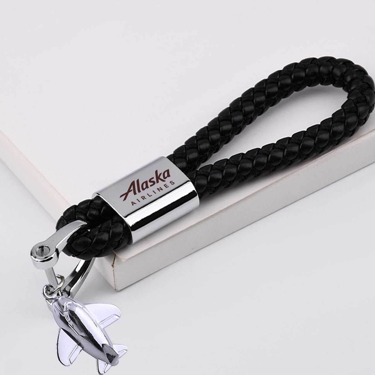 Alaska Airlines Designed Leather Car Key Chains