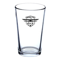Thumbnail for Born To Fly Designed Designed Beer & Water Glasses