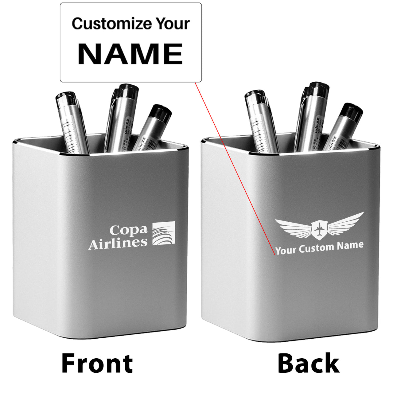 Copa Airlines Designed Aluminium Alloy Pen Holders