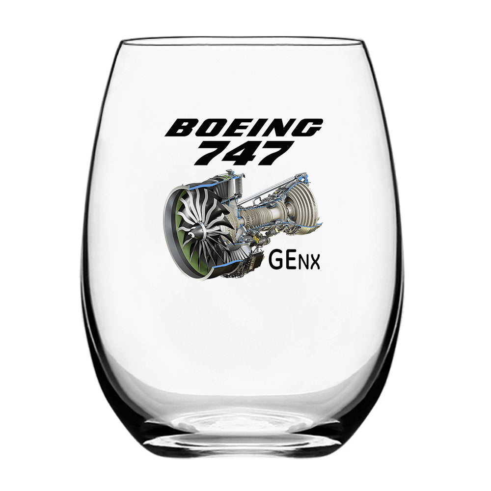Boeing 747 & GENX Engine Designed Water & Drink Glasses