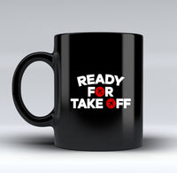 Thumbnail for Ready For Takeoff Designed Black Mugs