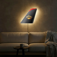 Thumbnail for Royal Jordanian Designed Metal Wall LED Aircraft Tail