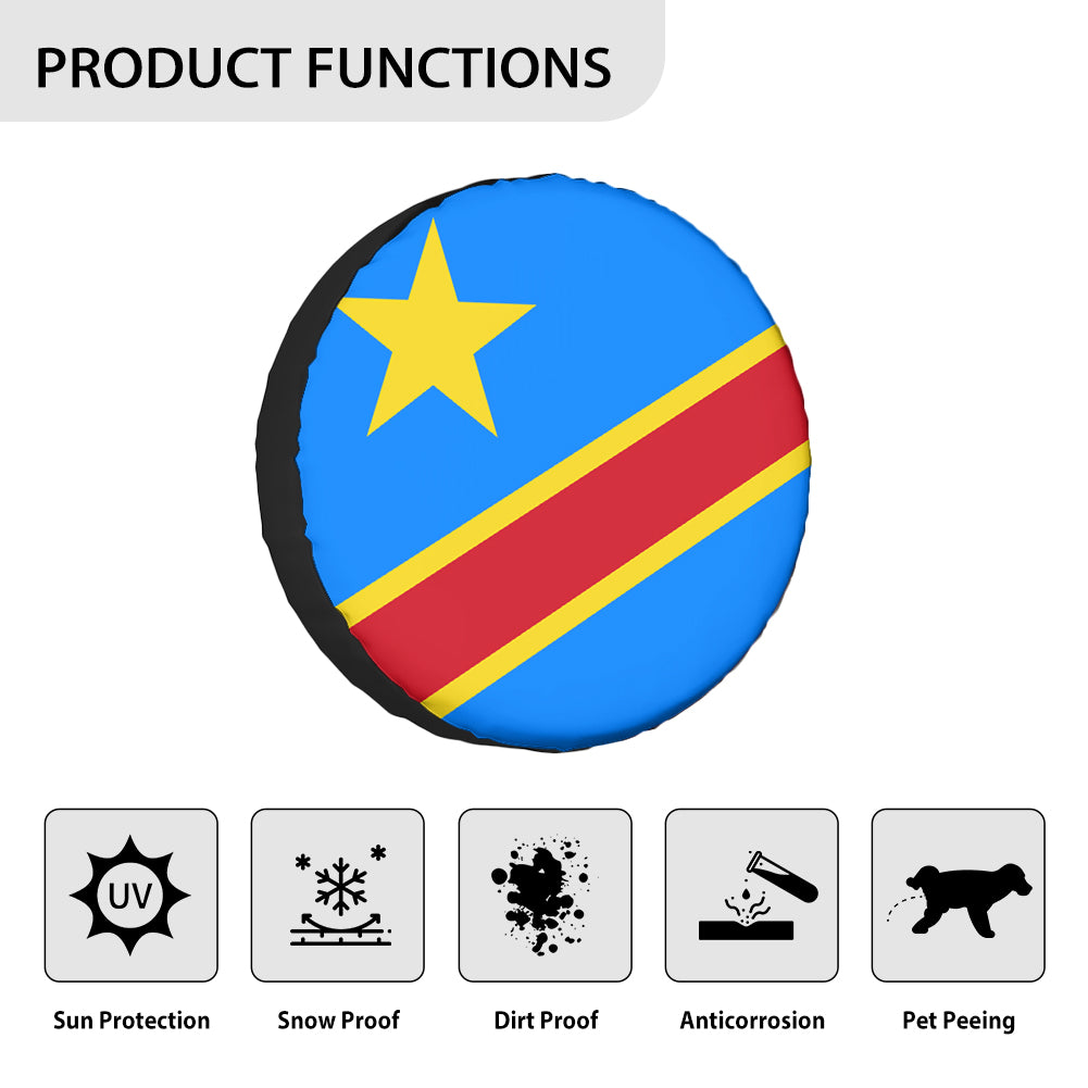 Democratic Republic of congo Flag Designed Tire Cover Cases